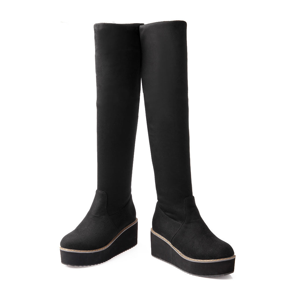 Winter Thick-soled Flat-bottom High Boots Tide