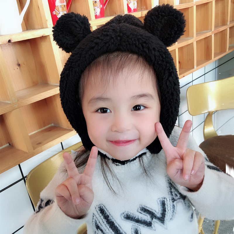 Women's Fashion Small Bear Ear Protection Hat