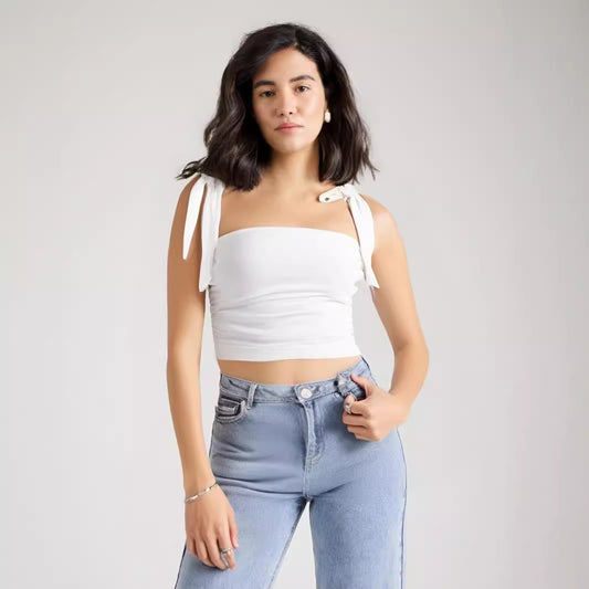 Hot Girl Bow Lace-up Sleeveless Sling