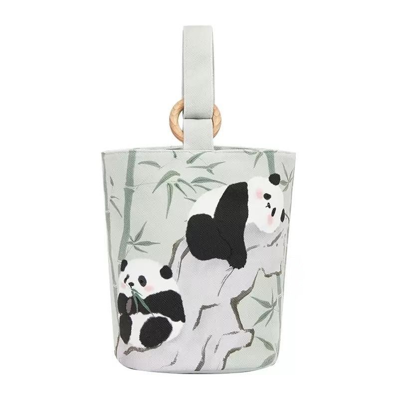 Bucket Bento Canvas Handbag Bucket Portable