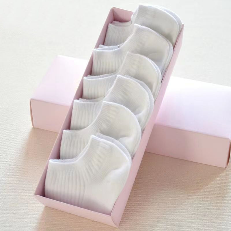 Women's Low-cut Athletic Socks Sweat-absorbent Short Waist Female Cotton Socks