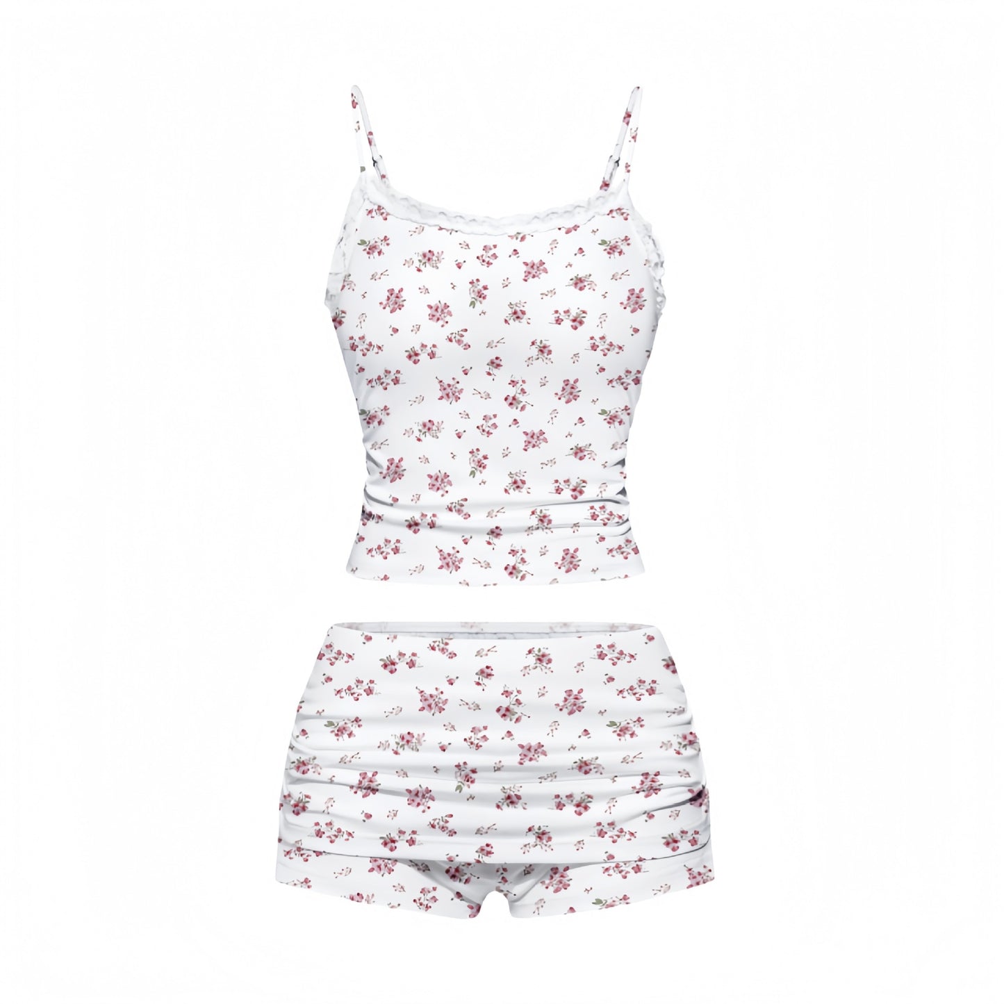 Womens Floral  Slim-Fit Camisole With Straps