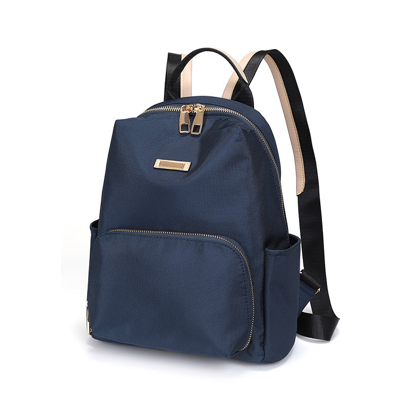 Trendy Korean Style Pure Color Simple Stylish Oxford Cloth Women's Backpack