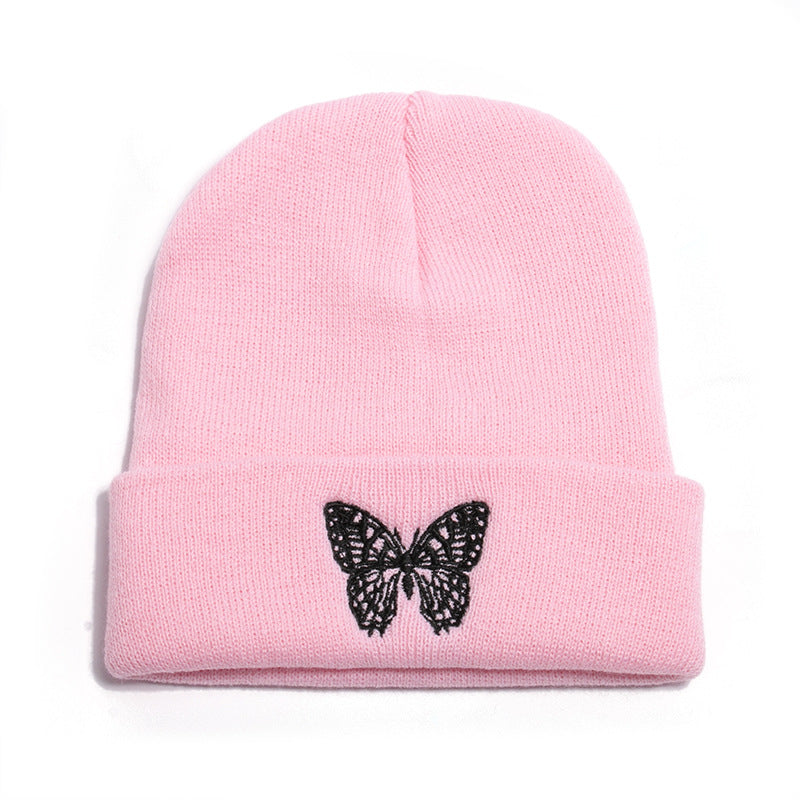 The New Butterfly Print Knitted Hat