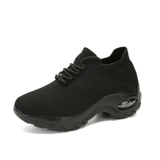 Plus-size Womens Flyknit Breathable Sneakers