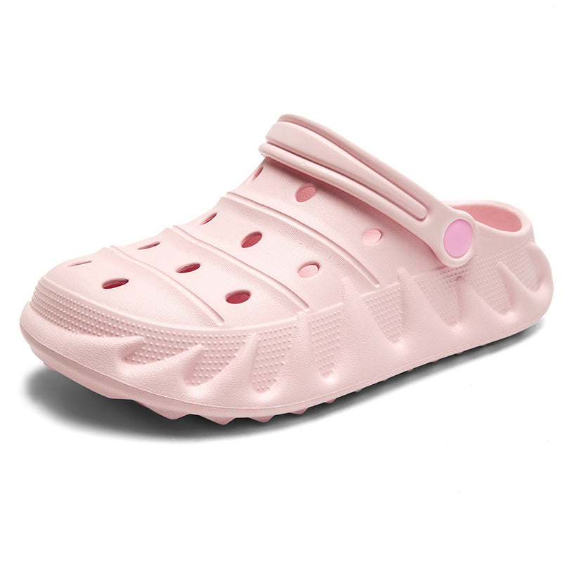 Couple Sandals And Slippers Baotou Hollow, Breathable, Lightweight Casual Two-wear Beach Shoes Hole Shoes