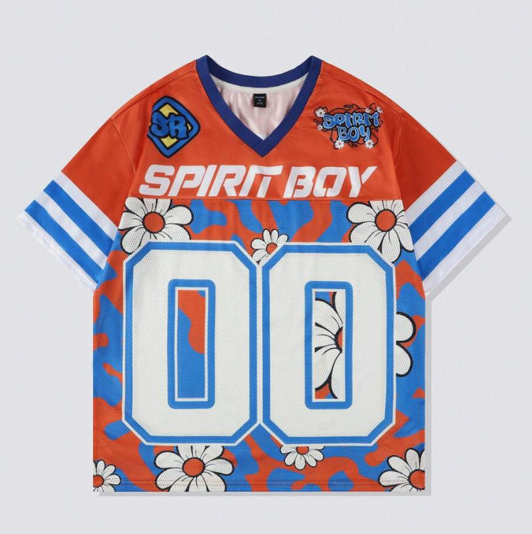 Retro trøje til mænd og kvinder, løs V-hals, sportst-shirt, ét stykke, dropshipping