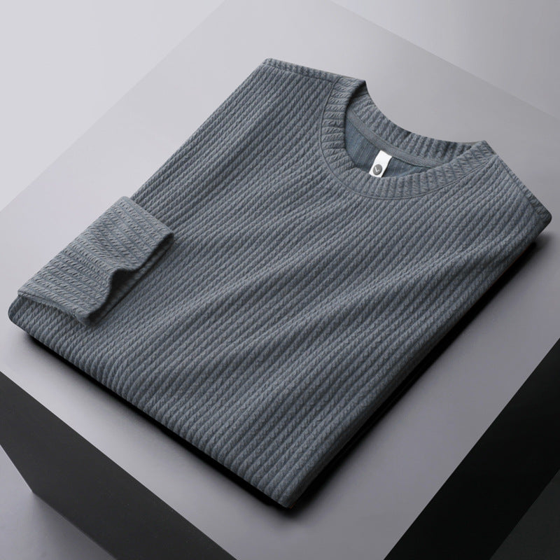 Men's Solid Color Bottoming Shirt Thickened Sweater