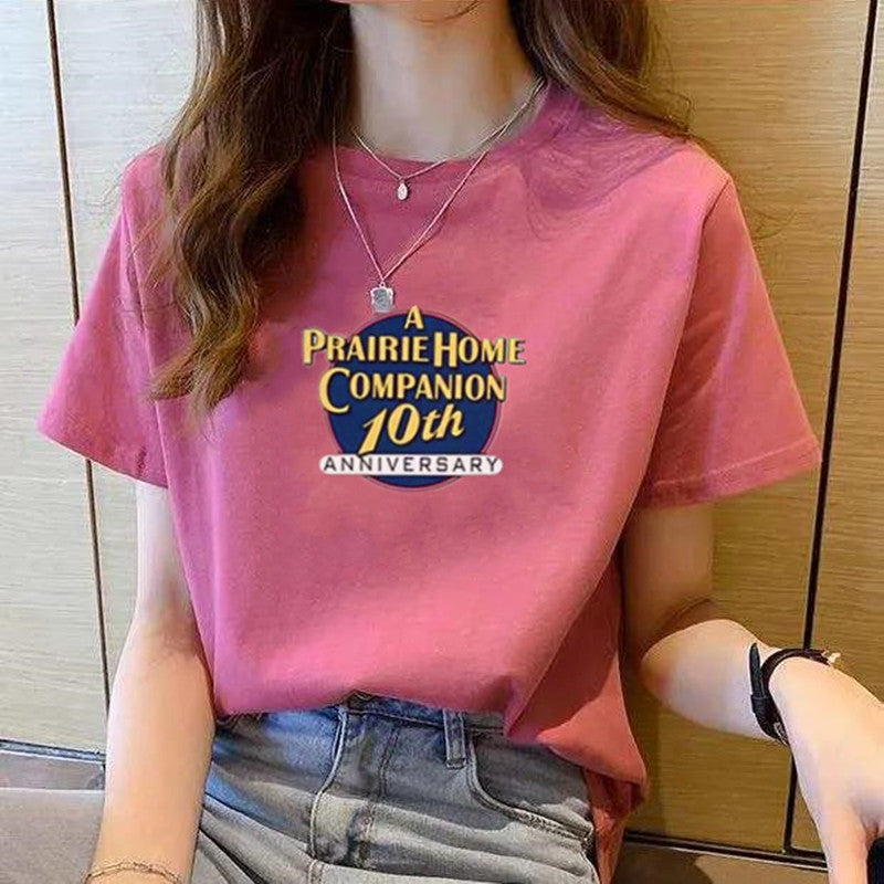 Watermelon Home Summer Short Sleeve T-shirt For Women