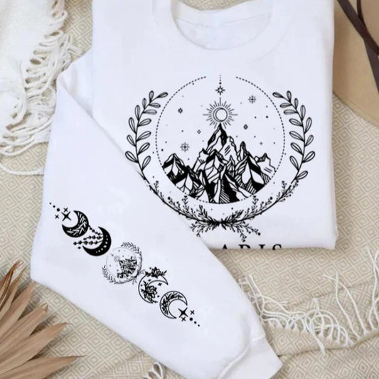 Europæisk og amerikansk moderigtig afslappet rundhalset sweater