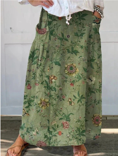 Casual Retro Floral Print Holiday Sundress