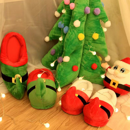 Christmas Parent-child Home Cotton Slippers