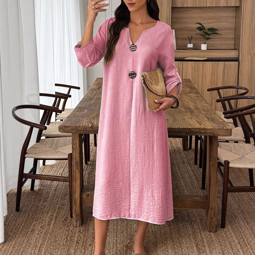 Stylish And Minimalist Design Womens Long Dress