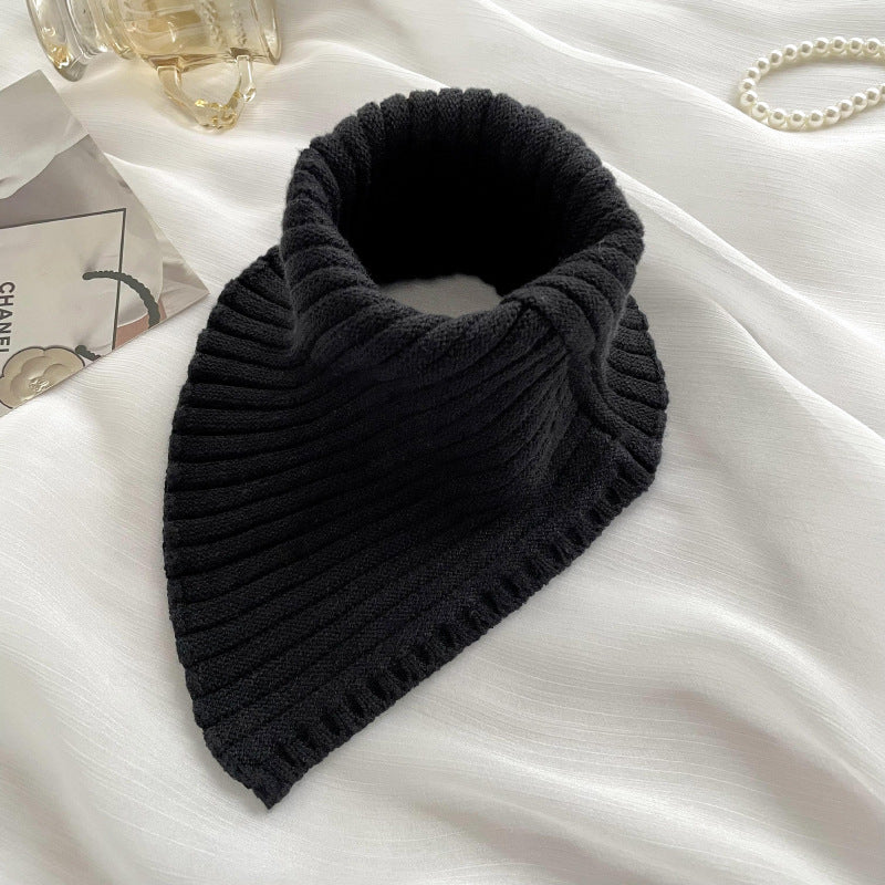 Knitting Bandana Versatile Pure Color Warm Keeping Neck Protector