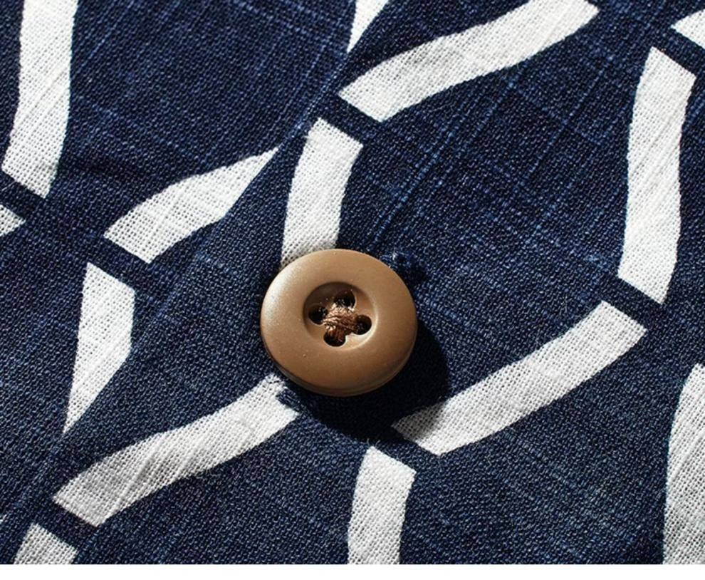 Japanese-style Retro Shirt Men's Cuban Lapel Shirt Short Sleeve