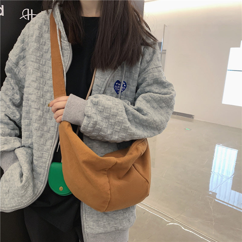 Women's Fashion Casual Solid Colour Canvas Bag