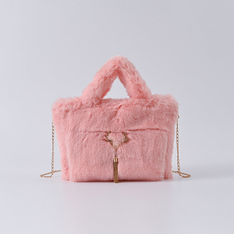 Women's Handbag Plush One Shoulder Bag Crossbody