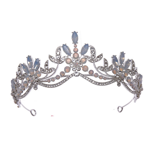 New Crown Tiara Rhinestone Horse Eye Dot Diamond Princess Crown Hair Accessories