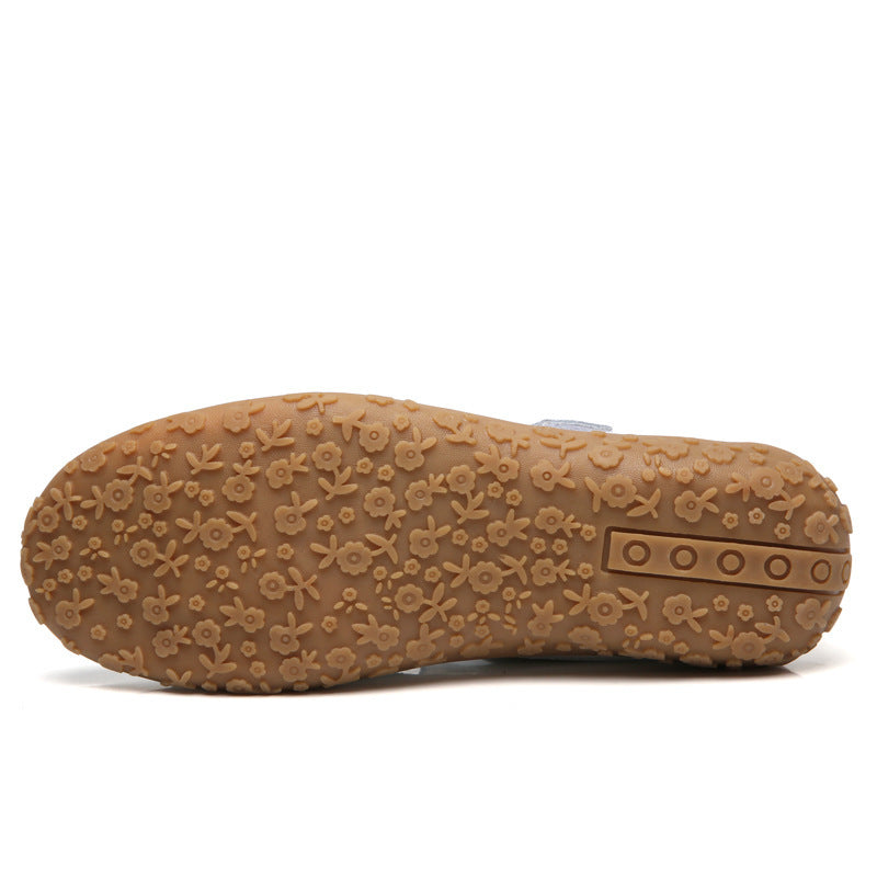Summer Handmade Retro Soft Sole Leather Velcro Casual Women's Shoes