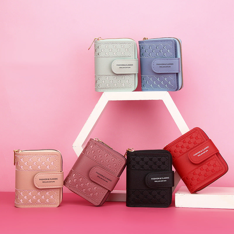 Short Large Capacity Zipper Coin Purse All-match Love
