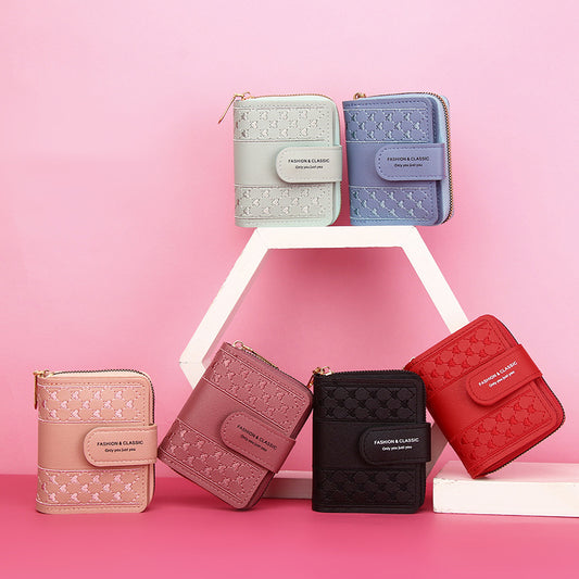 Short Large Capacity Zipper Coin Purse All-match Love