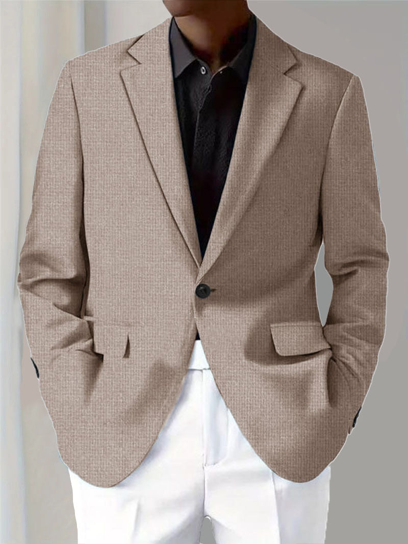 Men's Digital Print Long Sleeve Suit Jacket