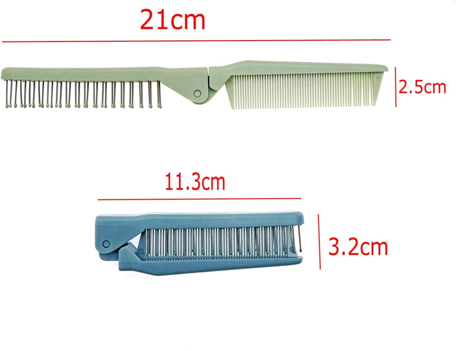 3 X Cepillo De Plegable Peine, Cepillo De Pelo Viaje De Bolsillo Para Mujeres Y Niñas, Cepillo De Cabeza De Masaje Y Peine De Dientes Finos