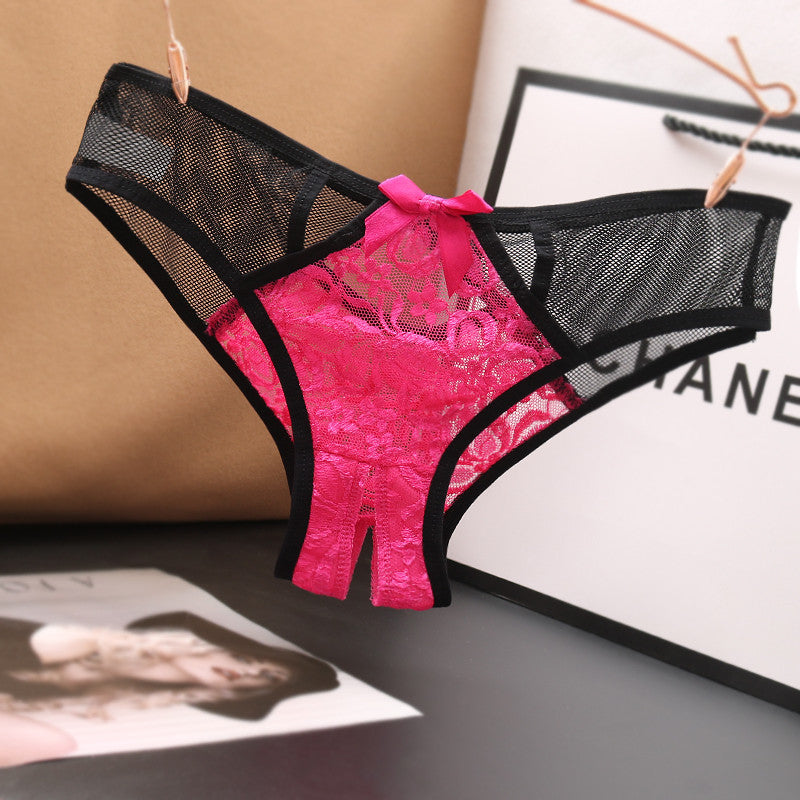 Women's Lace Cut Out Color Matching Briefs