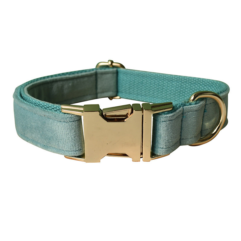 Lake Green Flannel Golden Dog Collar Pet Supplies