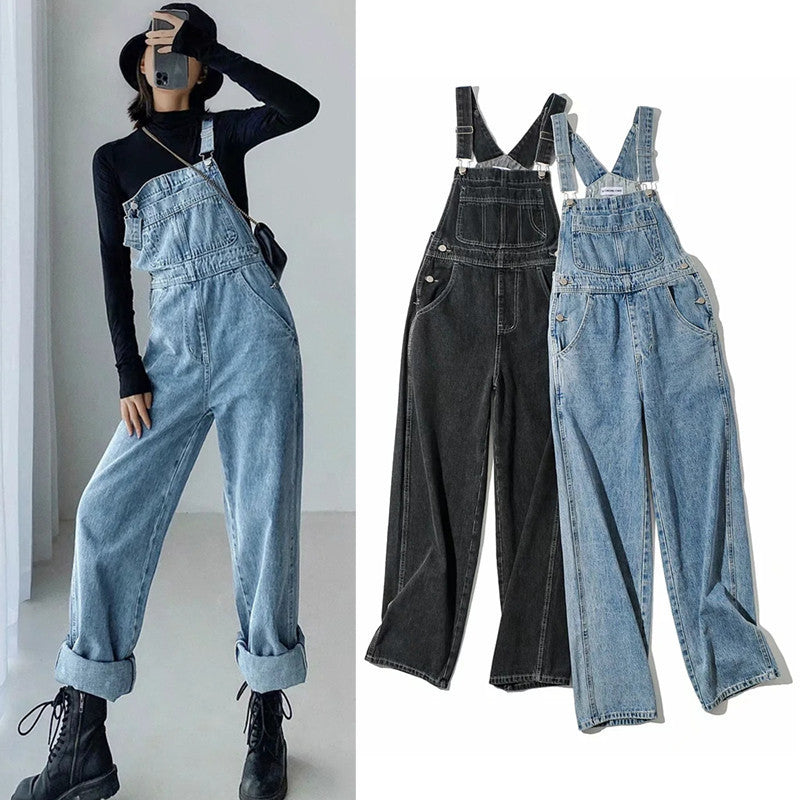 Løse, lige retro denim-selerbukser