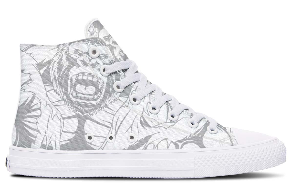 Printed Couple High-top Canvas Shoes