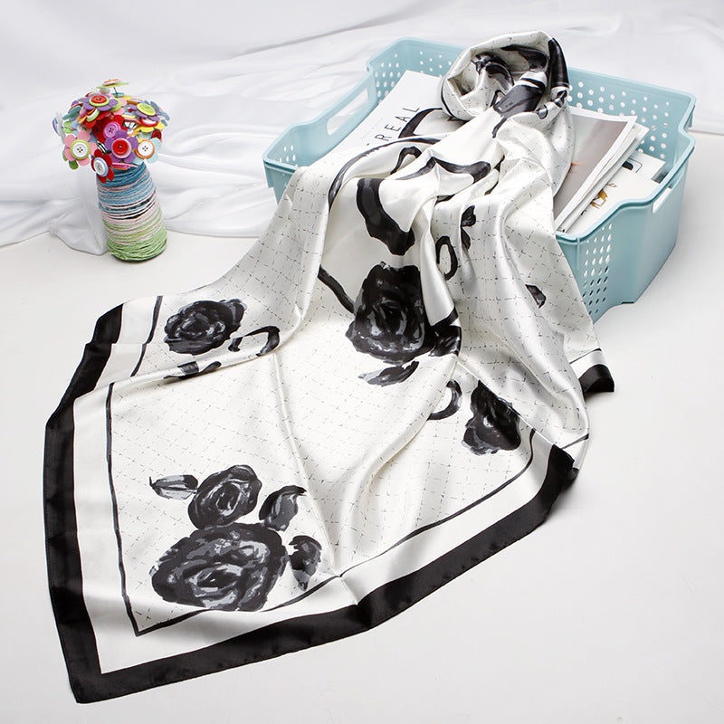 Women's 90cm Silk Like Bib Cashew Print