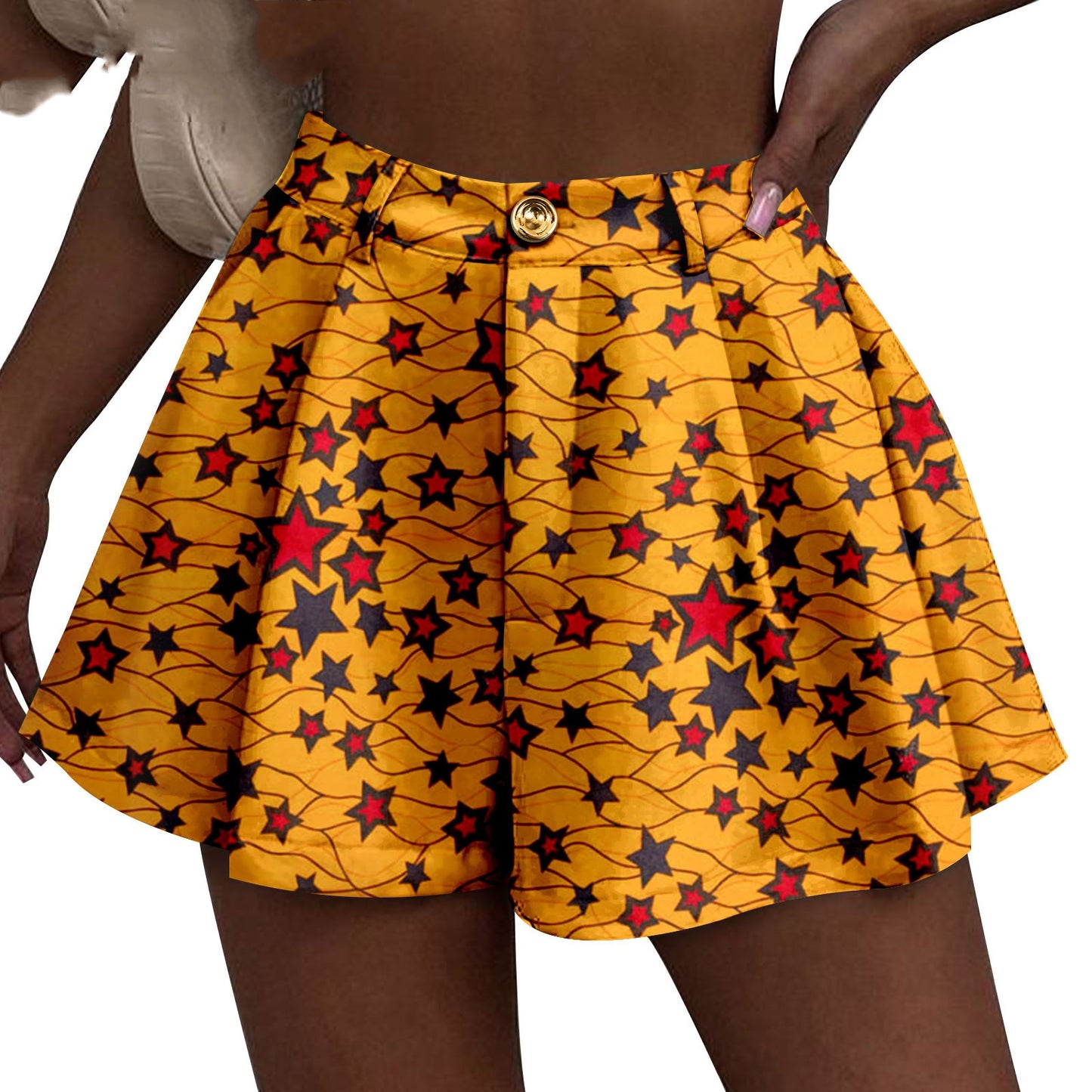Dobbeltsidet print batikshorts