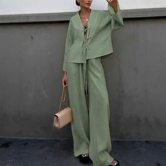 Women's Fashion SpringAutumn New Style High-end Shirt Pants Casual Suit