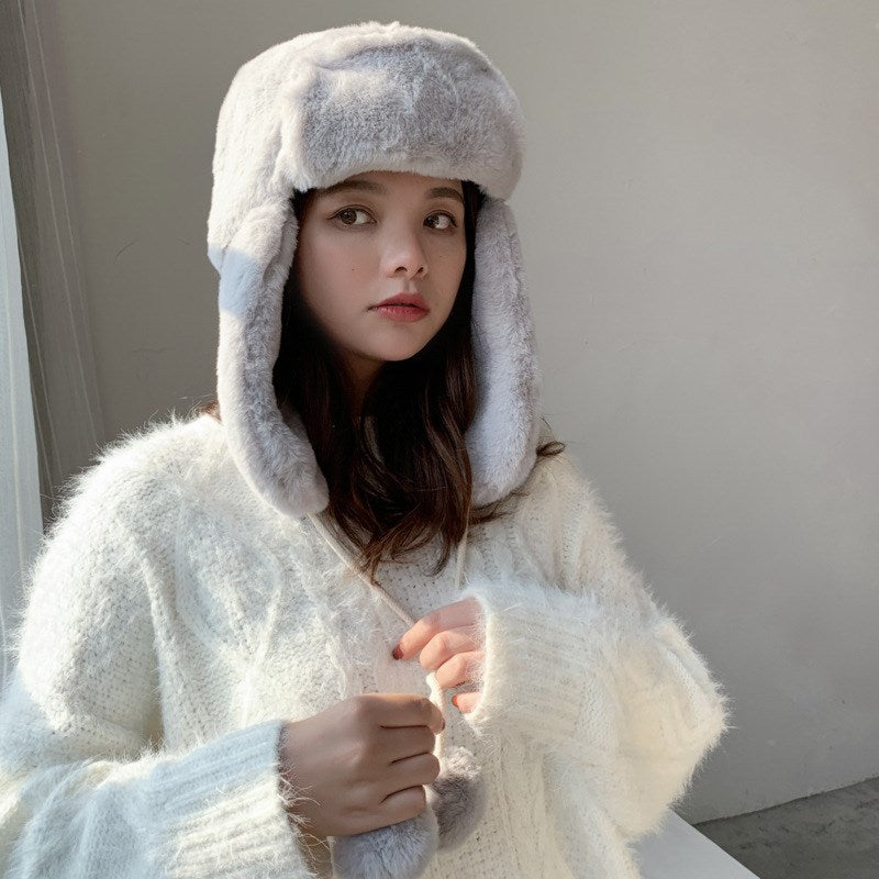 Warm And Thick Lei Feng Hat Women's Ear Protection  Travel Equipment