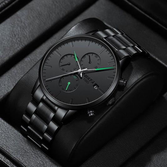 Herre Multi-funktionelt Anti-lysende Quartz Ur