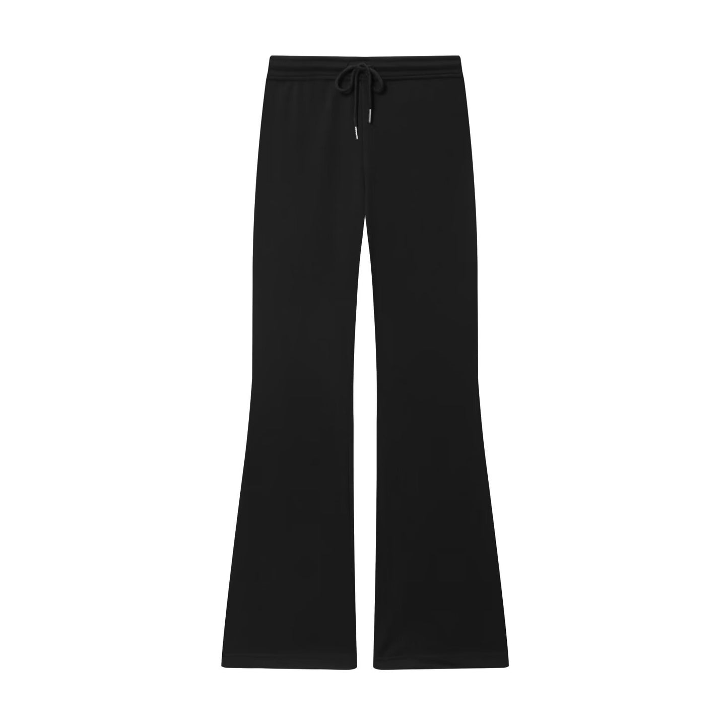 Crew-neck Bomber Jacket High-waisted Flared Athletic Pants Set