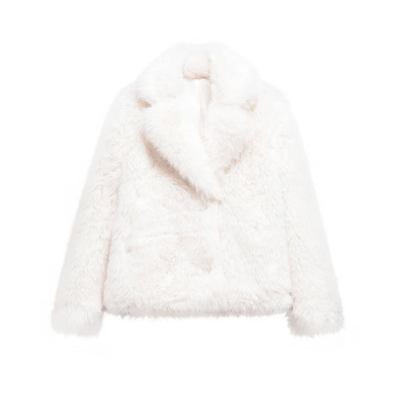 Simple Versatile Casual Long Sleeve Wool Coat