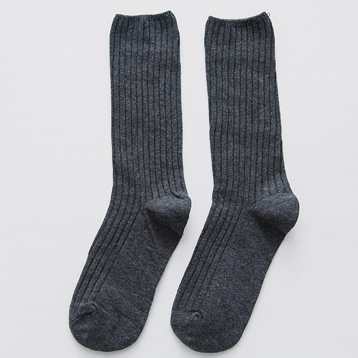 Vintage Forest Vertical Cotton College Style Socks