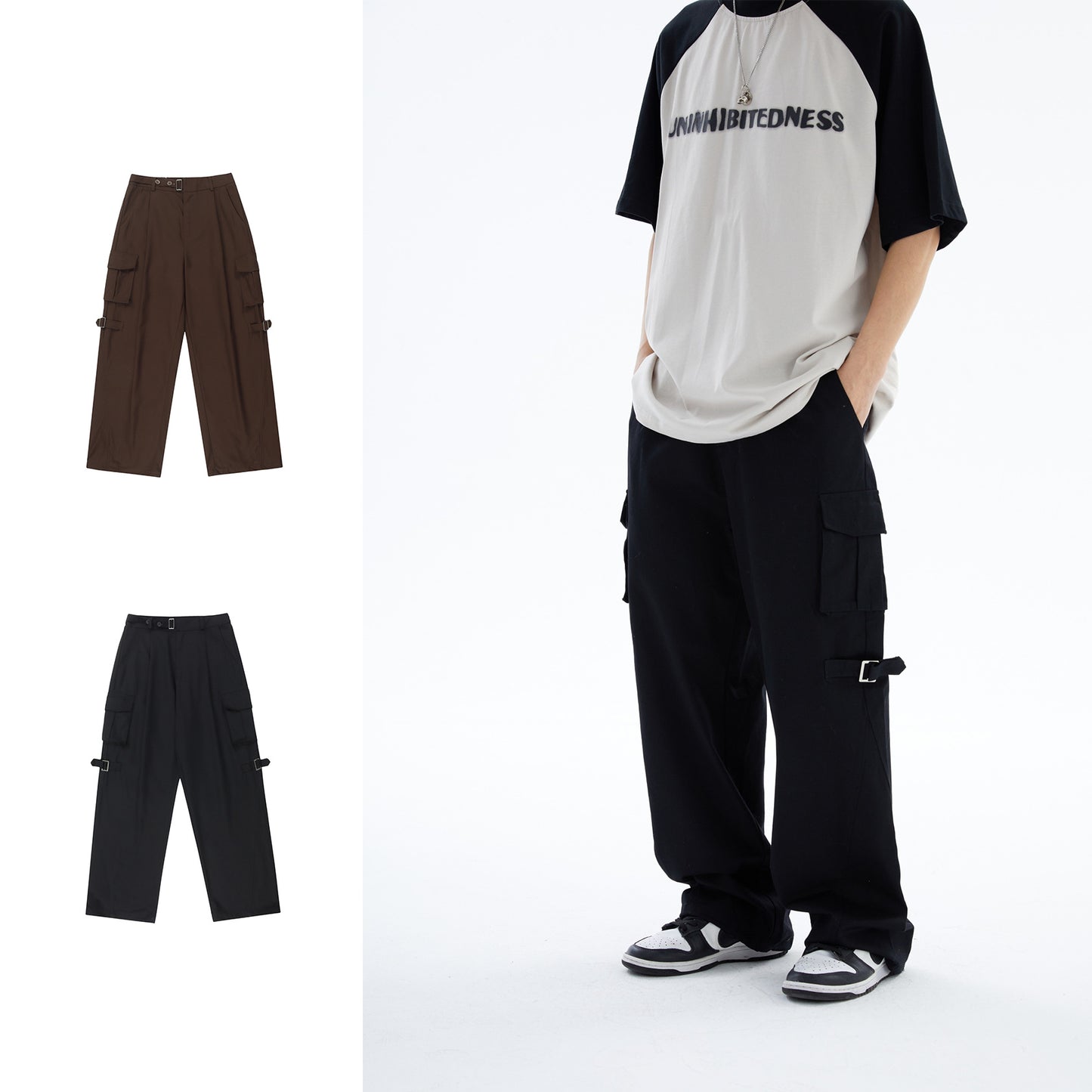 Creative Street Fashion Neutral Loose Men's Casual Trousers