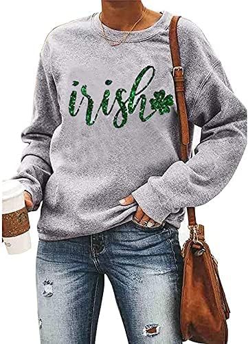 Dame Langærmet Pullover Top med Print