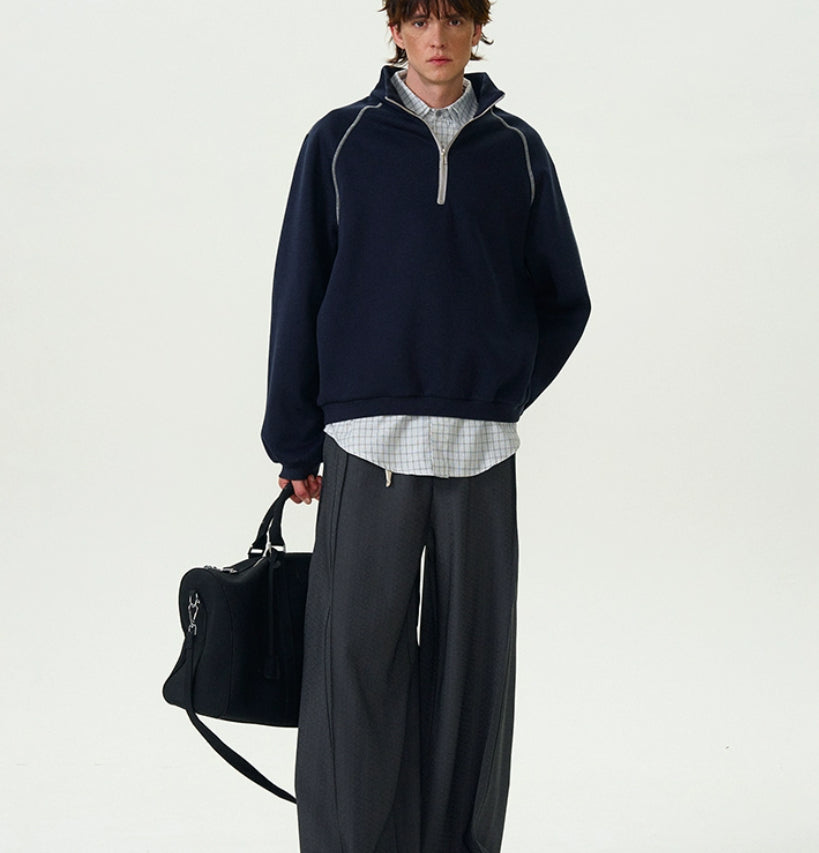 Highend Retro Halfzip Hættetrøje