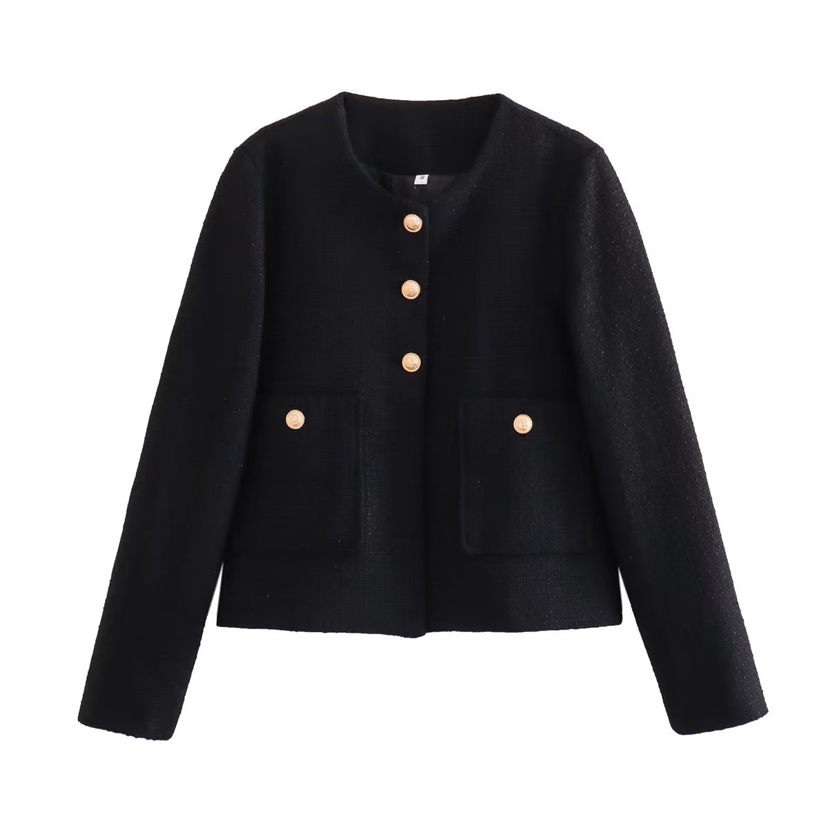 Solid Color Texture Casual Classic Style Jacket Women