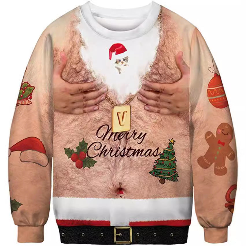 Halloween Digitalprintet Rundhalset Sweater Til Mænd Og Kvinder