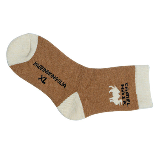 Men's And Women's Thickened And Warm Mid-tube Camel Wool Socks