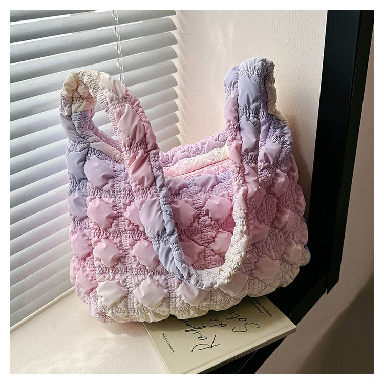 Large Capacity Cloud Bag Female Gradient Color Shoulder Messenger Bag