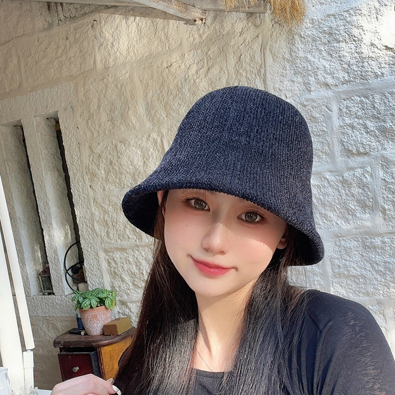 Women's Autumn And Winter New Lamb Wool Bucket Hat