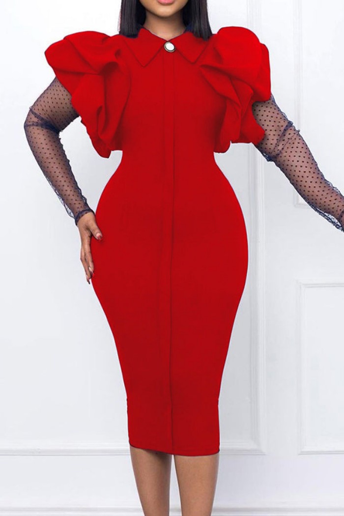 New Womens Mesh Patchwork Dress
