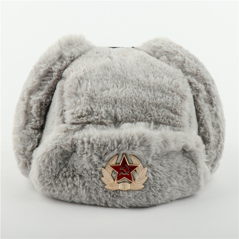 Men's And Women's Rabbit Fur Outdoor Hat Ear Protection