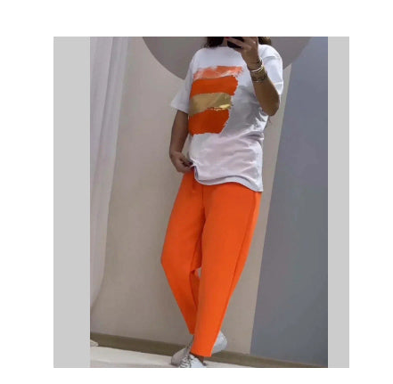 Womens Casual Top And Pants Set